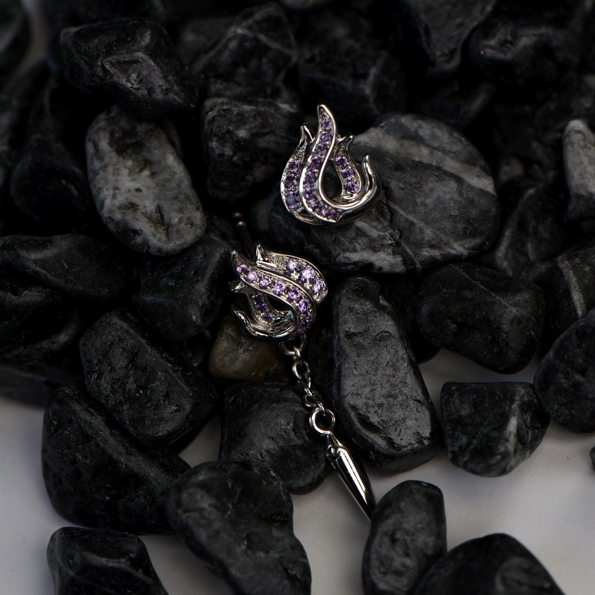 Devil Flame Stud Earrings
