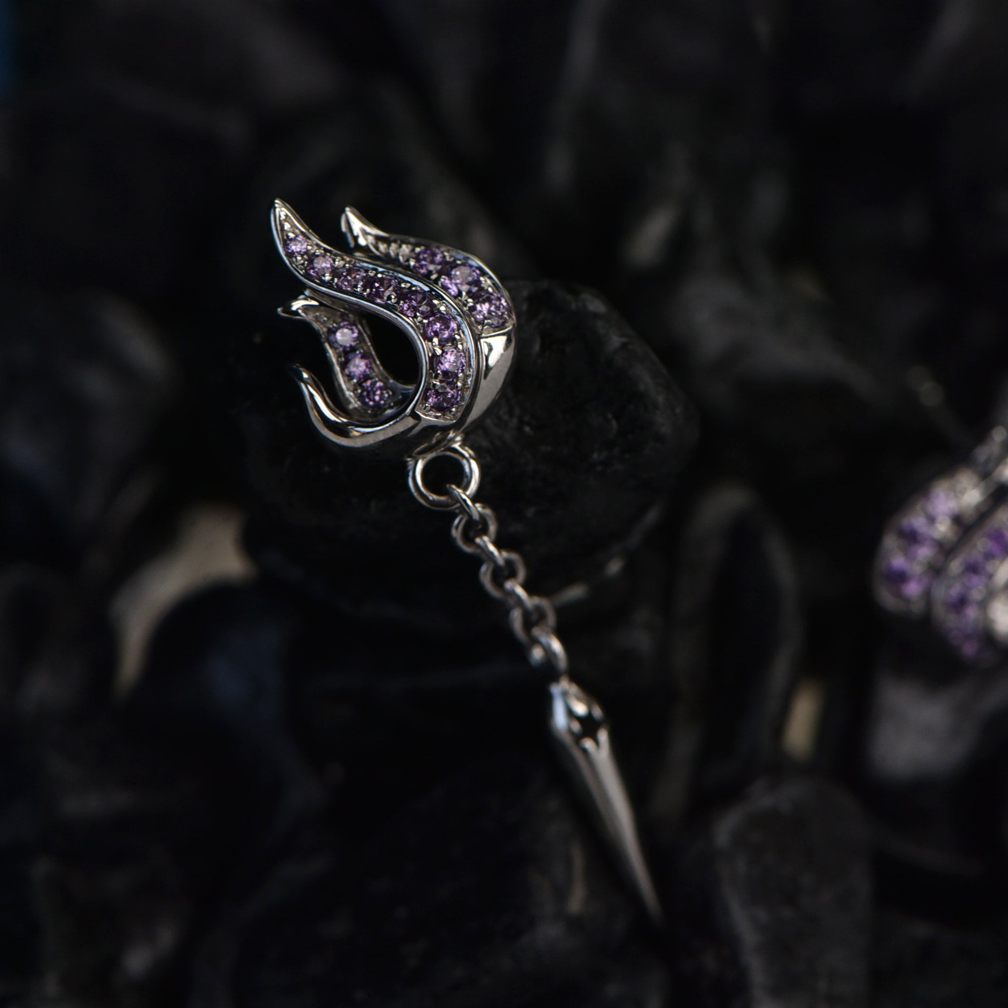 Devil Flame Stud Earrings