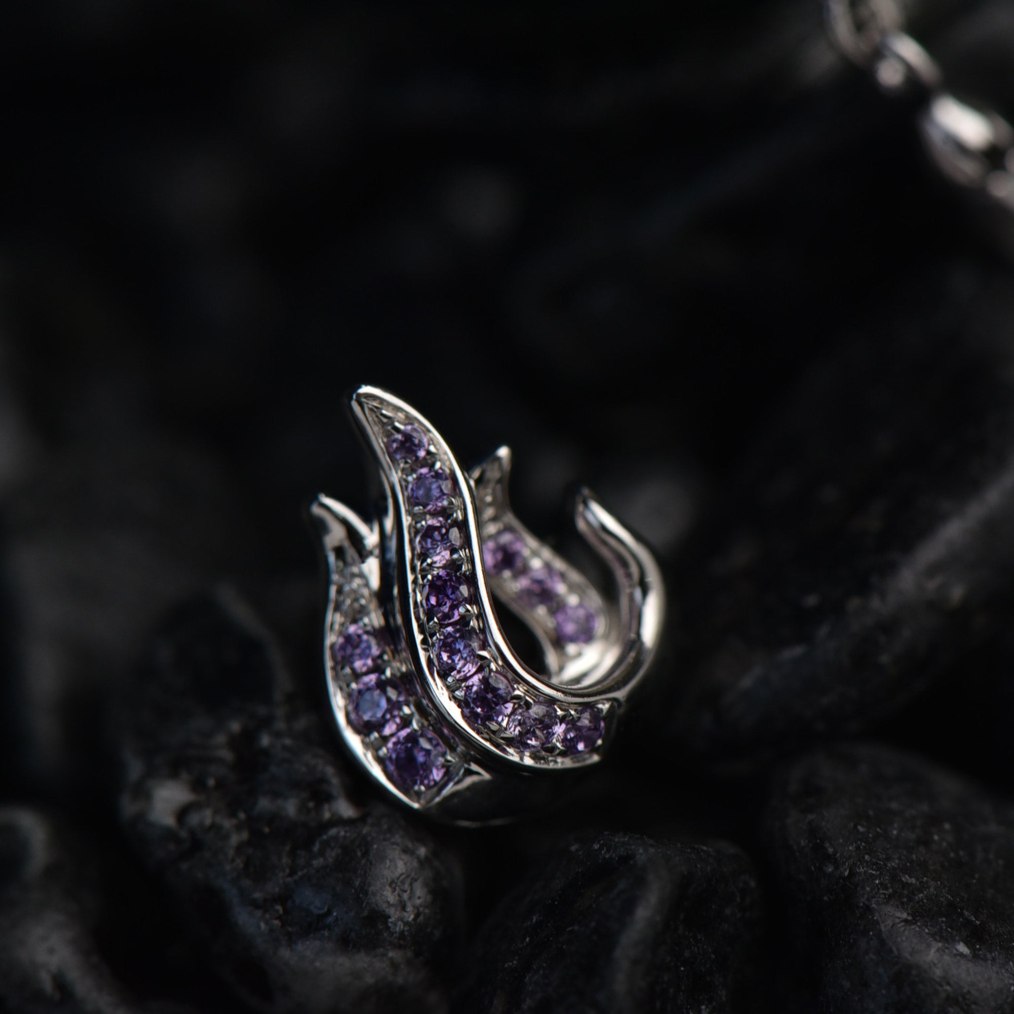 Devil Flame Stud Earrings