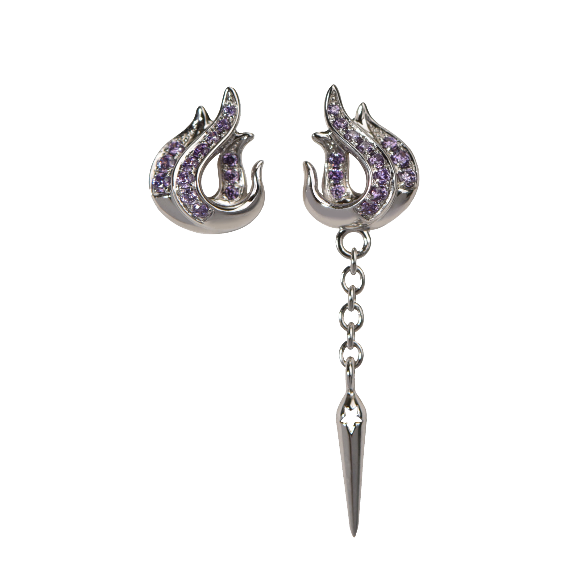 Devil Flame Stud Earrings